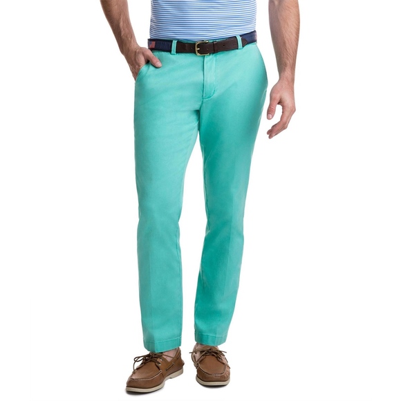 Vineyard Vines | Slim Fit Breaker Pant Teal Aqua - Picture 1 of 5